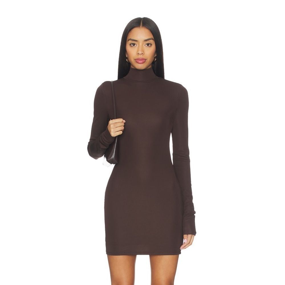 Larissa Mini Dress in Dark Chocolate